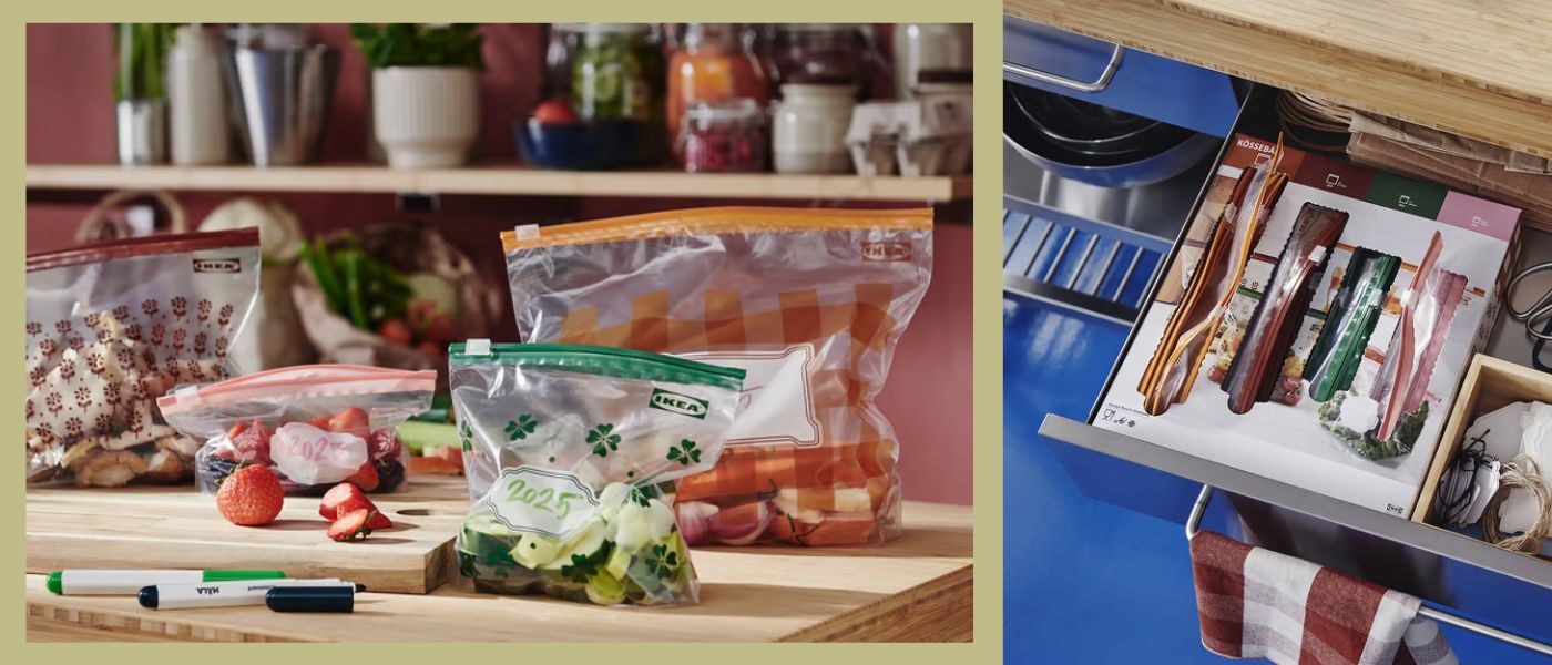 پک 80 عددی زیپ کیپ ایکیا مدل IKEA KOSSEBAR